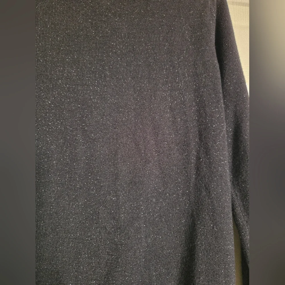 Justice Black Sequin Pocket V-Neck Cardigan Sweater Size 10
